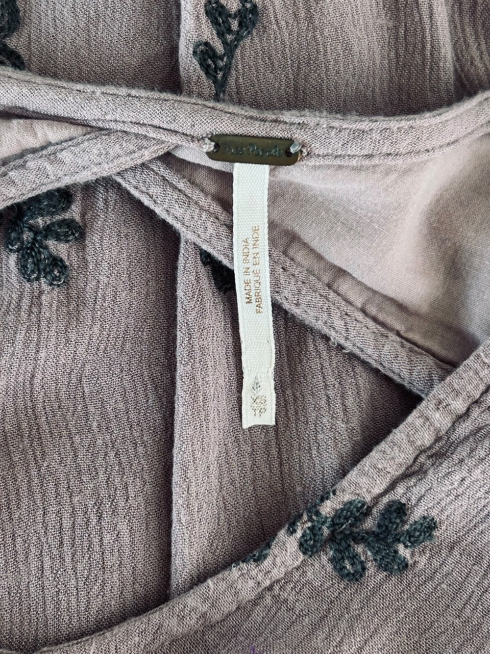 Free People Austin Emma Dress Boho Floral Lavendar Mini Open Back Flowy XS - Picture 5 of 6